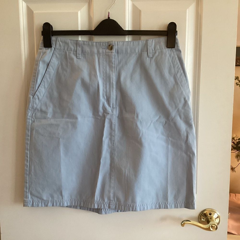 NWOT. LL Bean Women’s Size 12 Light Blue Skirt